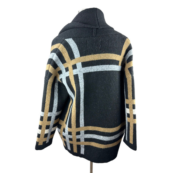 NWT Anthropologie Ferna Plaid Sweater Coat Wool Blend Women's SP Small Petite - Picture 8 of 14